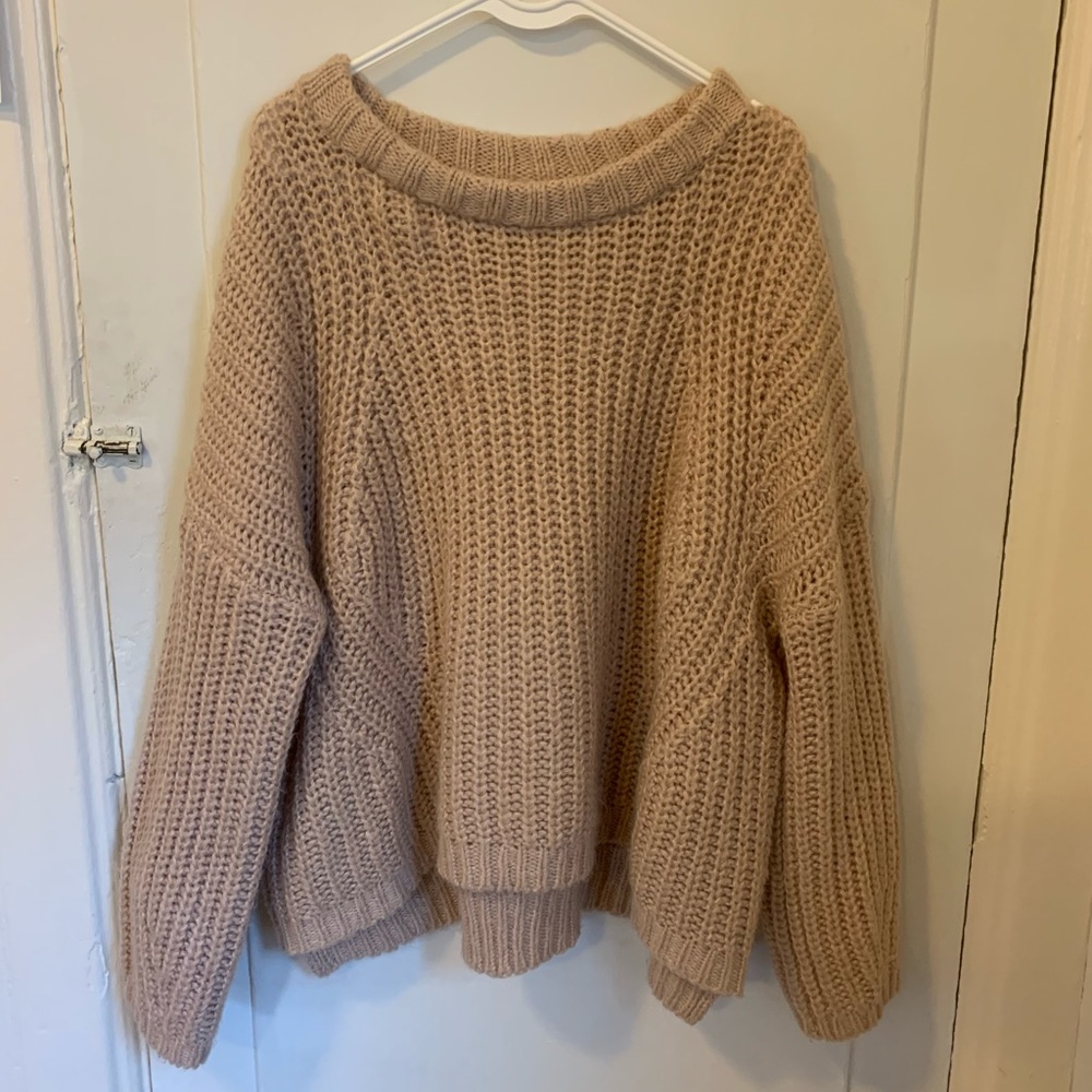 Cozy oversize cable knit sweater